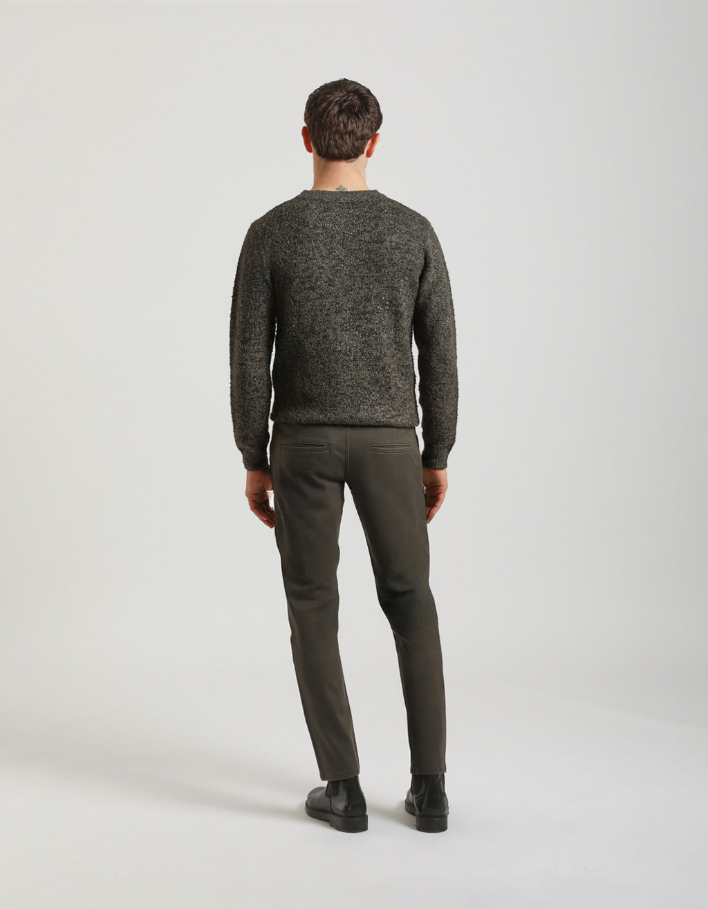 Pantaloni chino in cotone strutturato