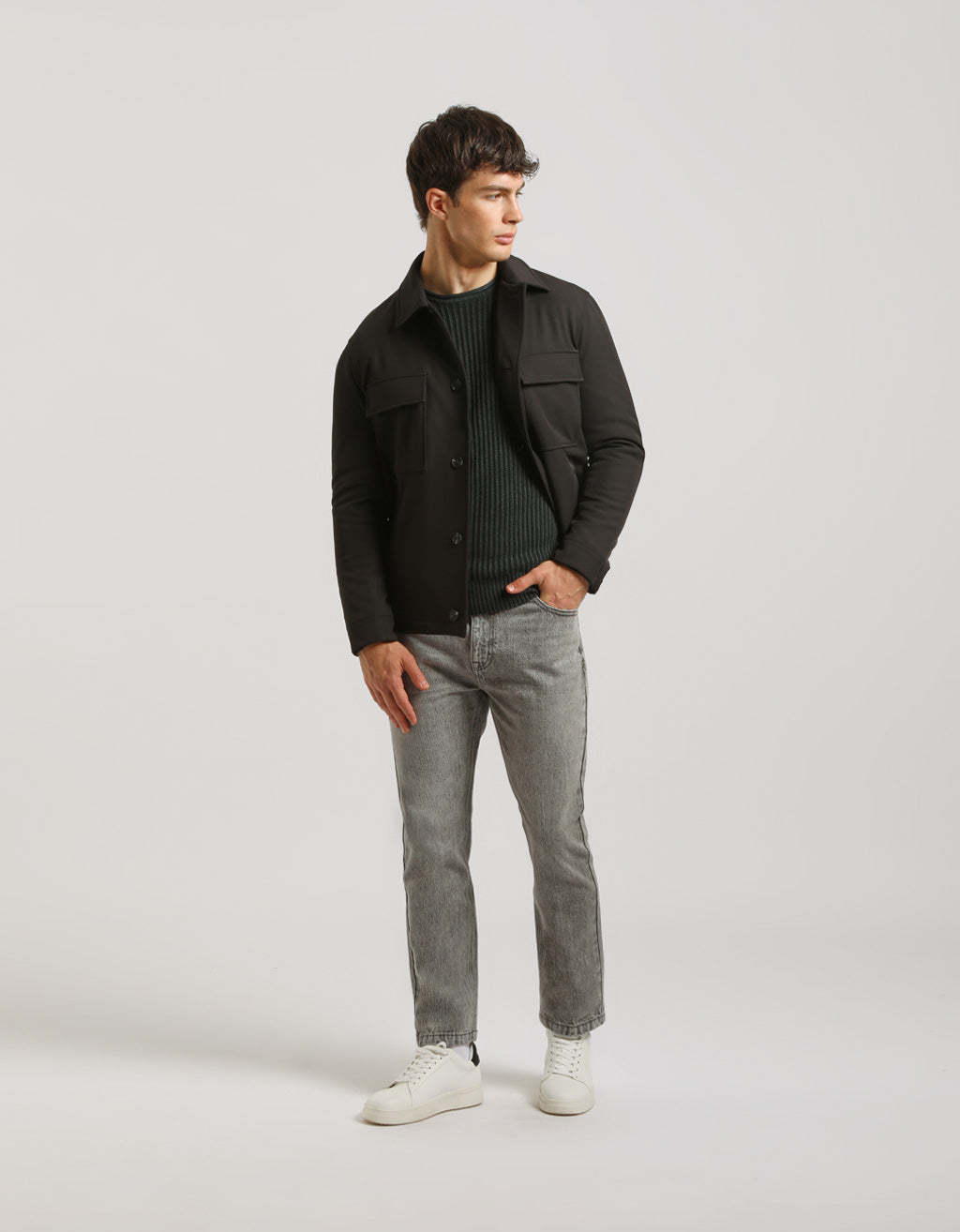 Giacca camicia con bottoni