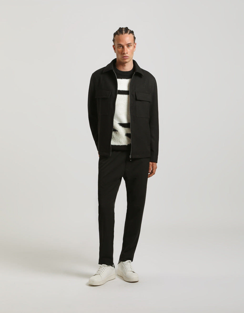 Giacca camicia in tessuto tecnico