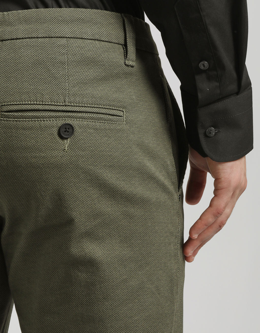 Pantaloni chino microfantasia
