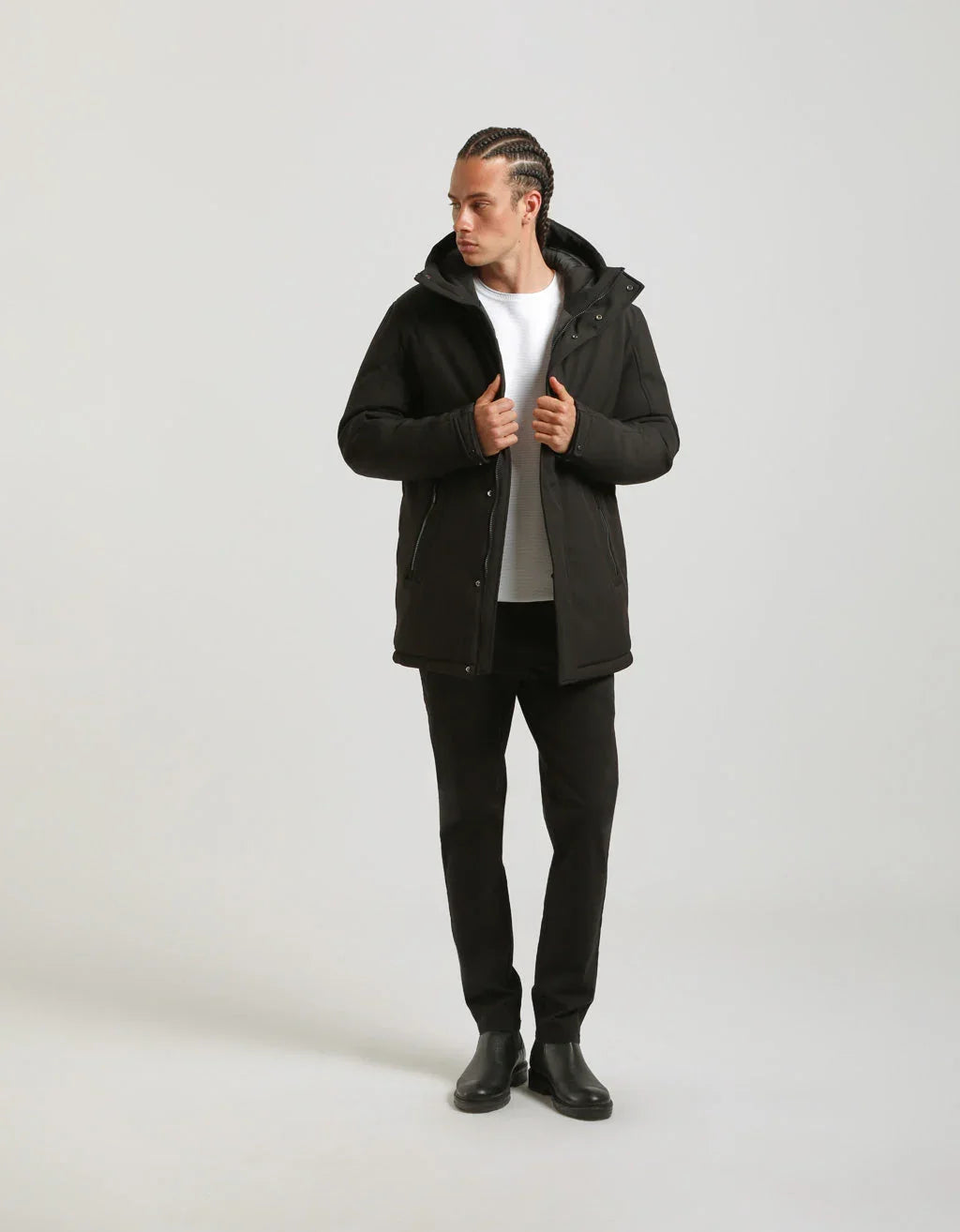 Giubbotto spolverino con cappuccio