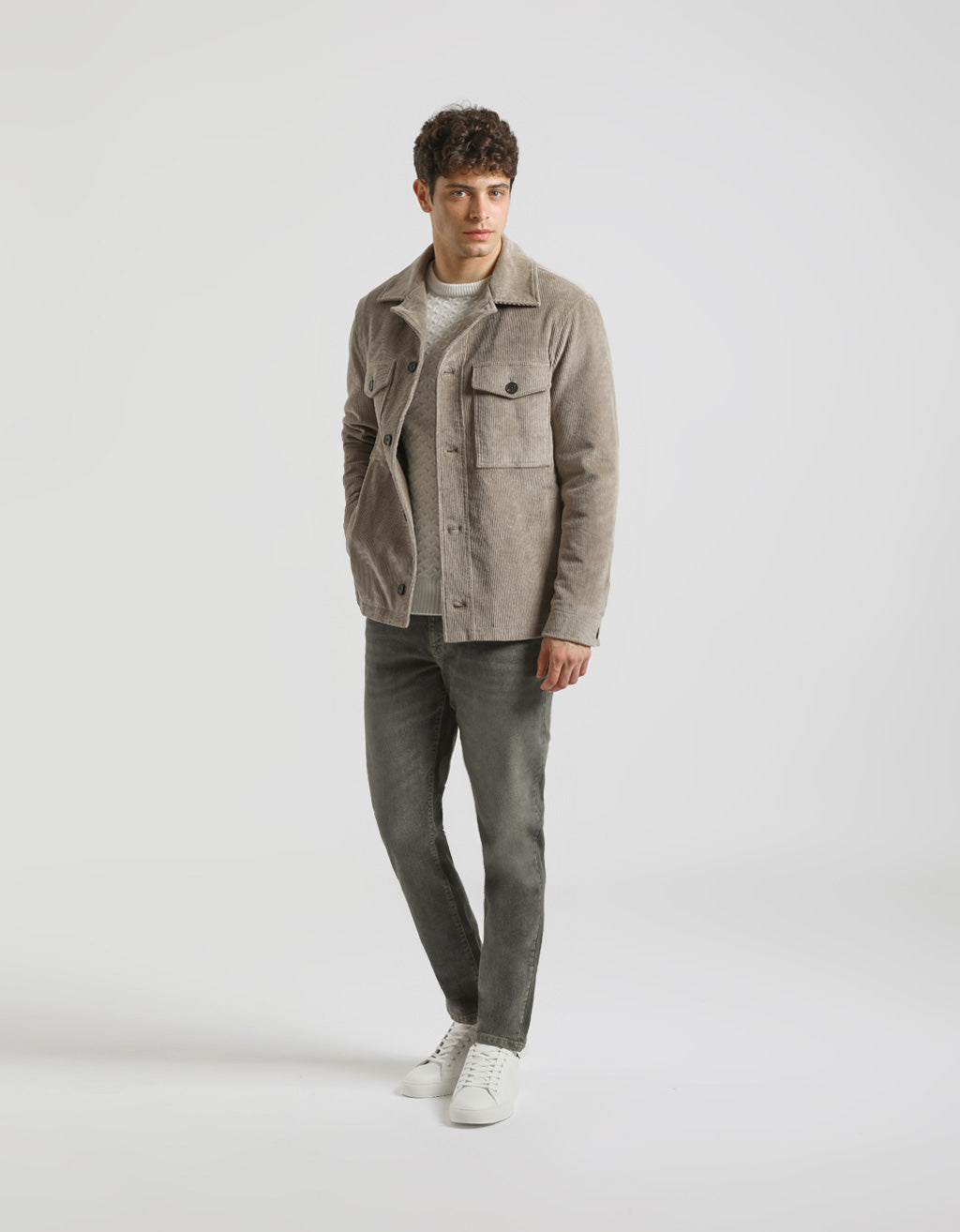 Giacca camicia in velluto