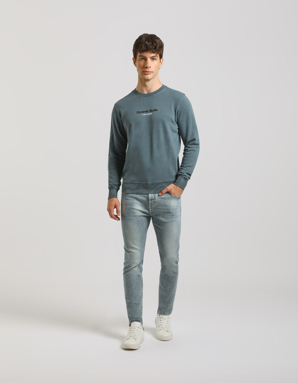 Felpa girocollo 100% cotone