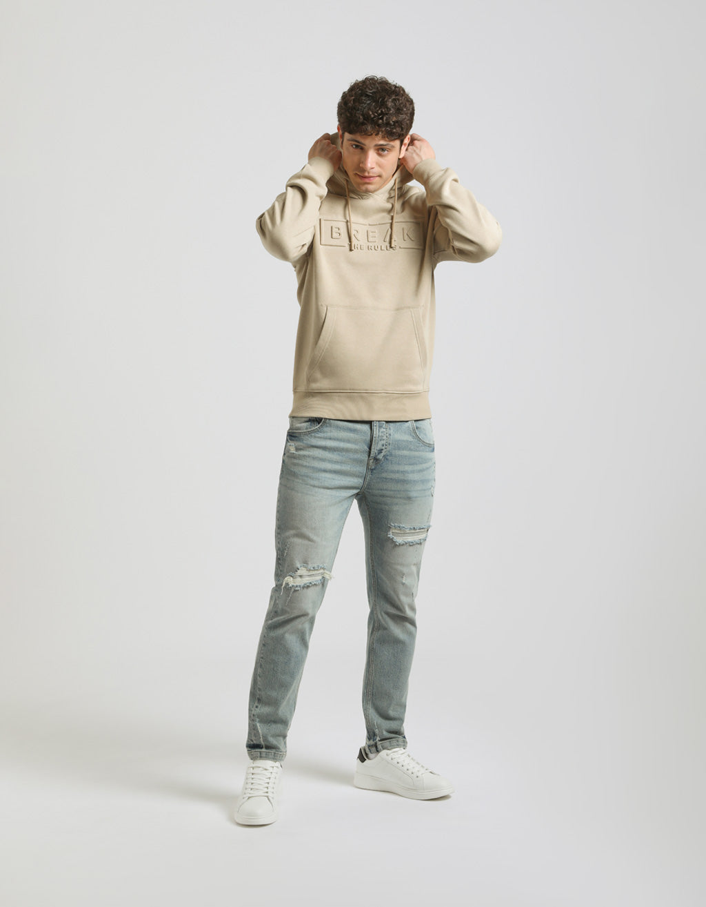 Felpa con cappuccio con stampa