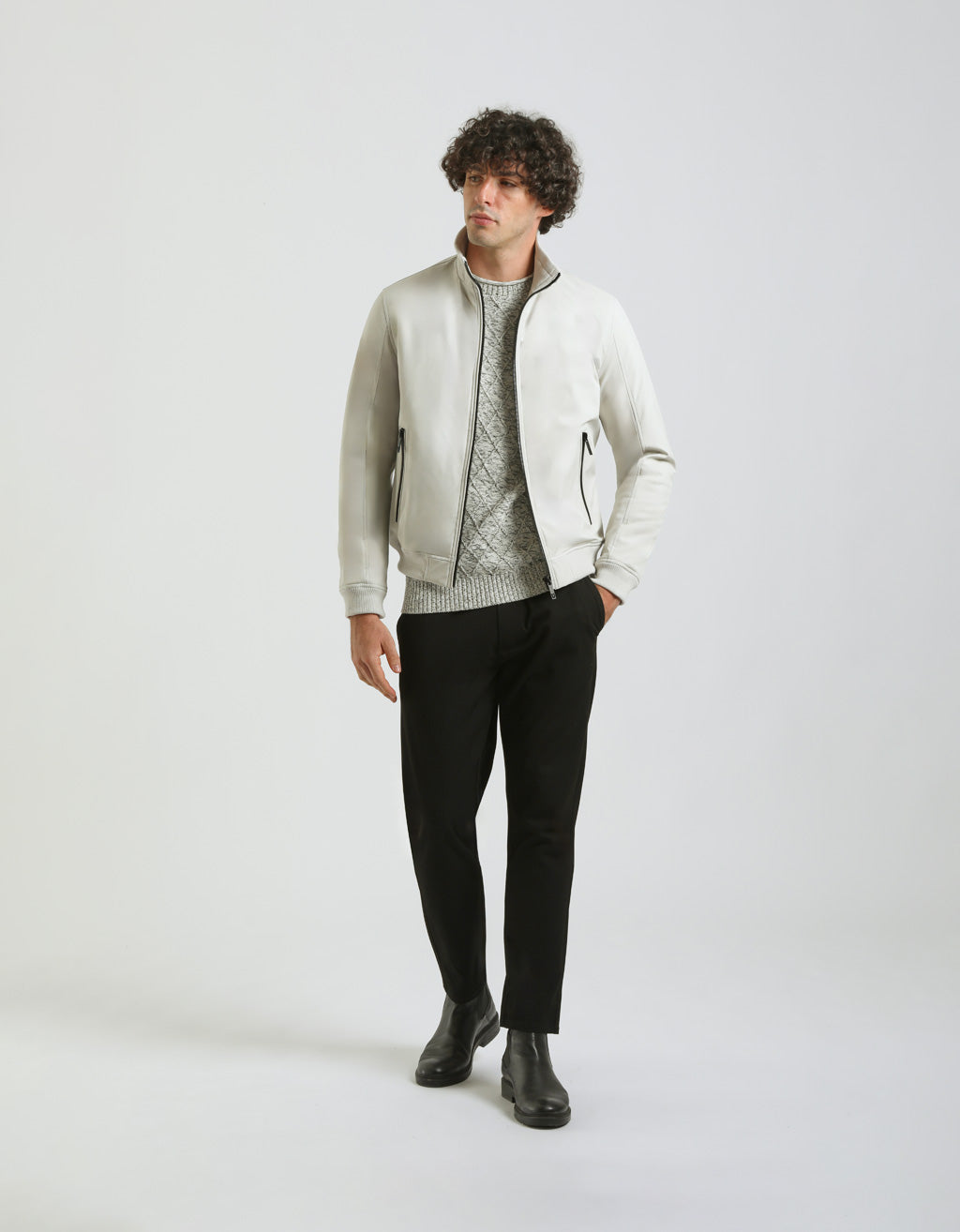 Bomber imbottito con collo lupetto