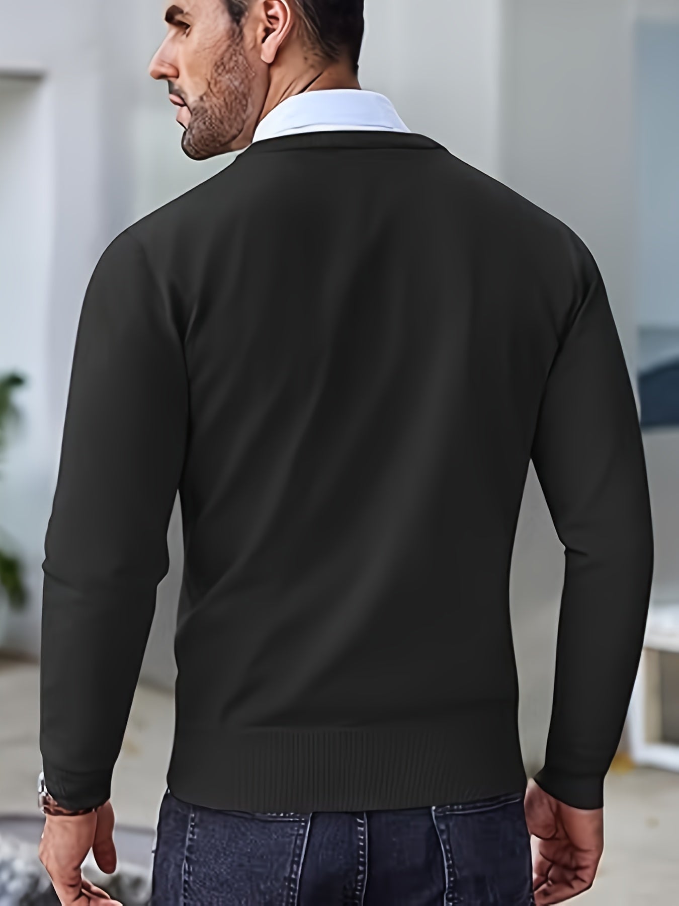 Pullover Casual Girocollo in Maglia Calda