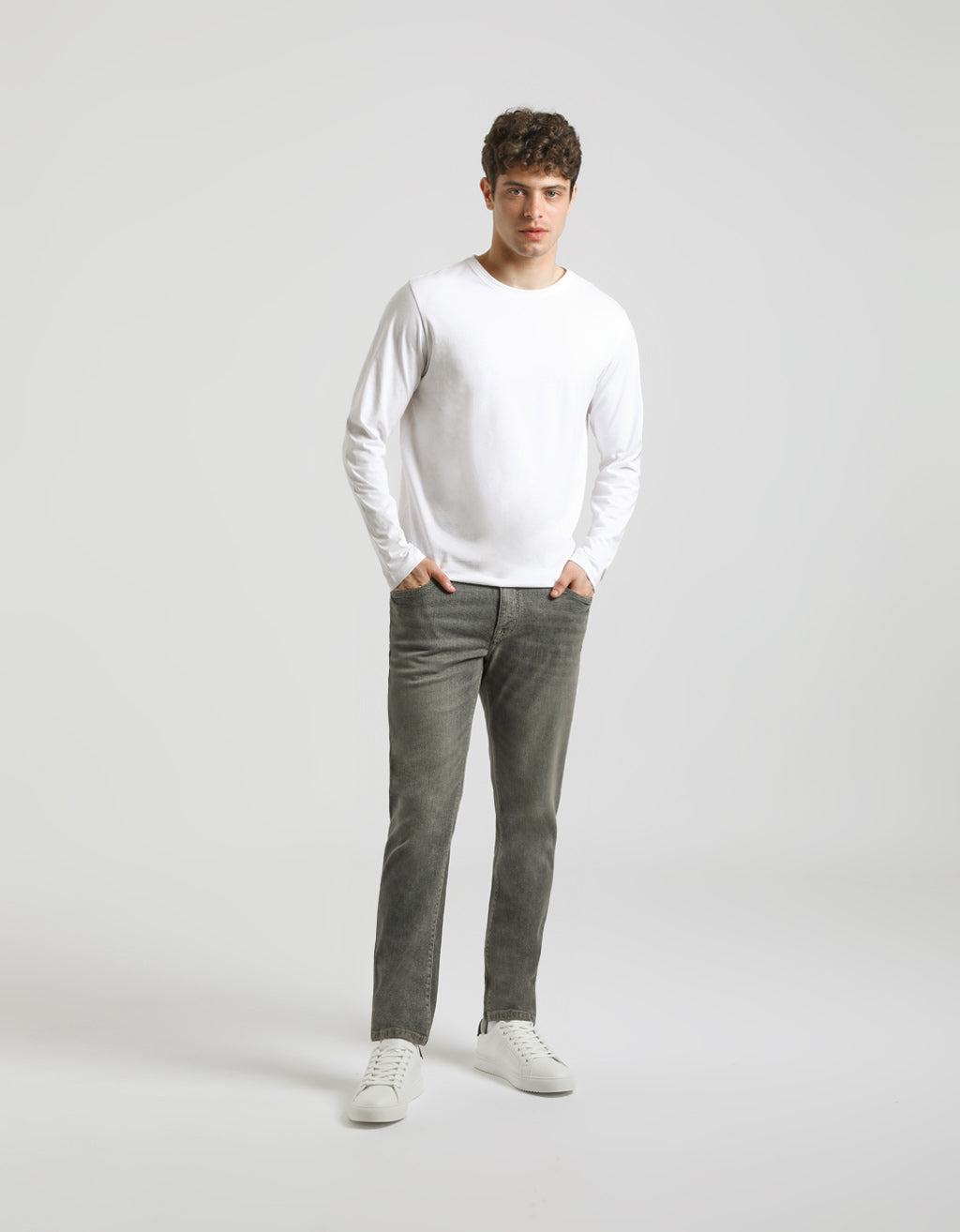 Jeans slim fit grigio