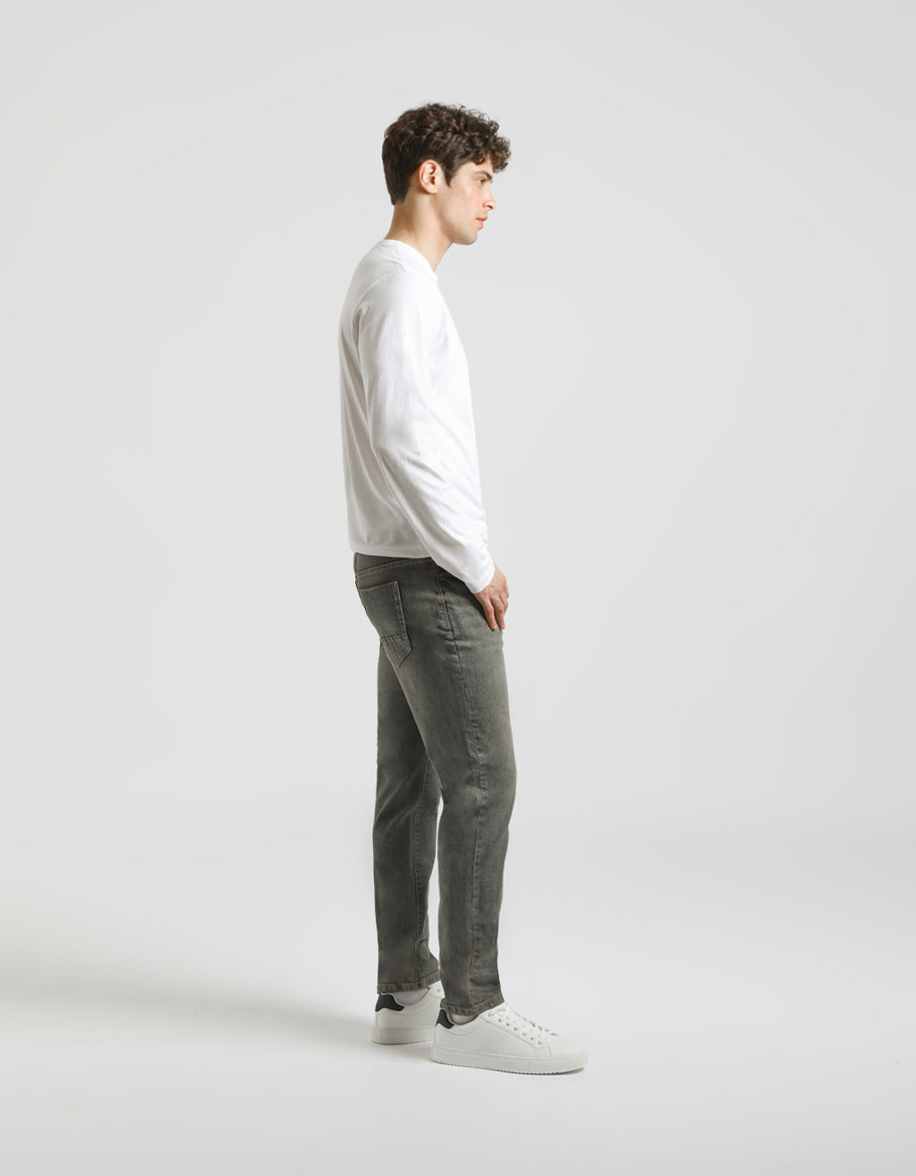 Jeans slim fit grigio