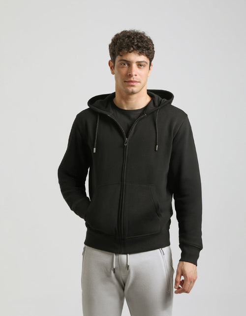 Felpa zip con cappuccio