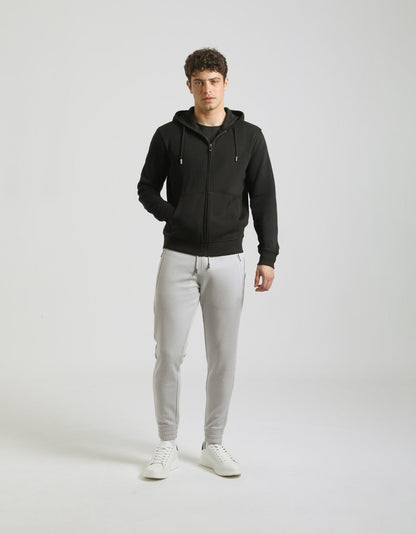 Felpa zip con cappuccio