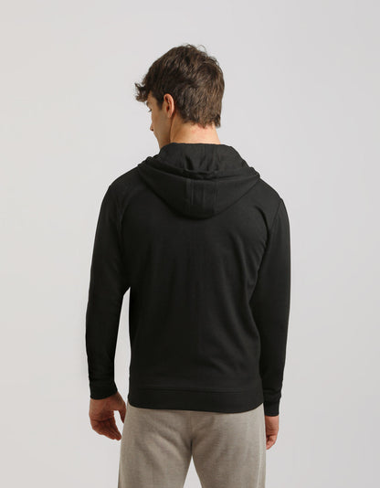 Felpa zip con cappuccio