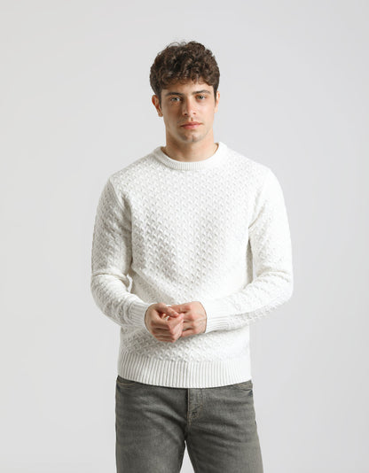 Maglia girocollo strutturata