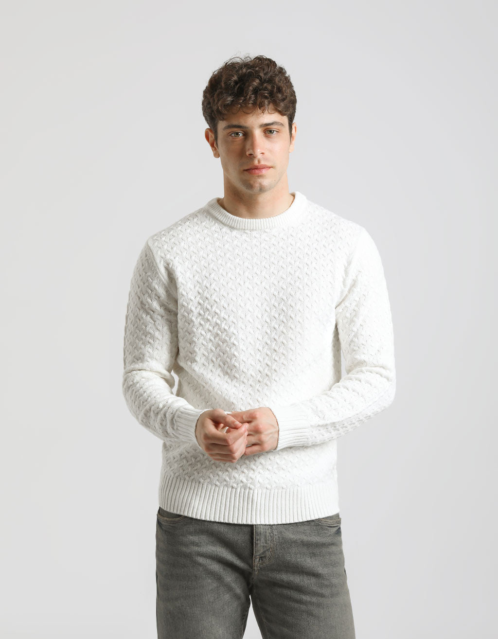 Maglia girocollo strutturata