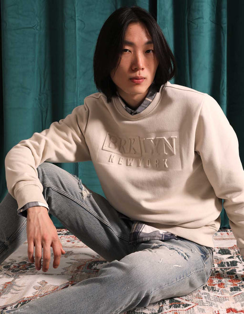 Felpa girocollo con stampa