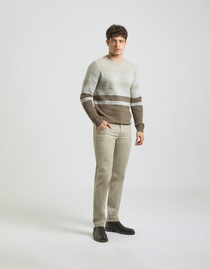 Maglia girocollo colorblock