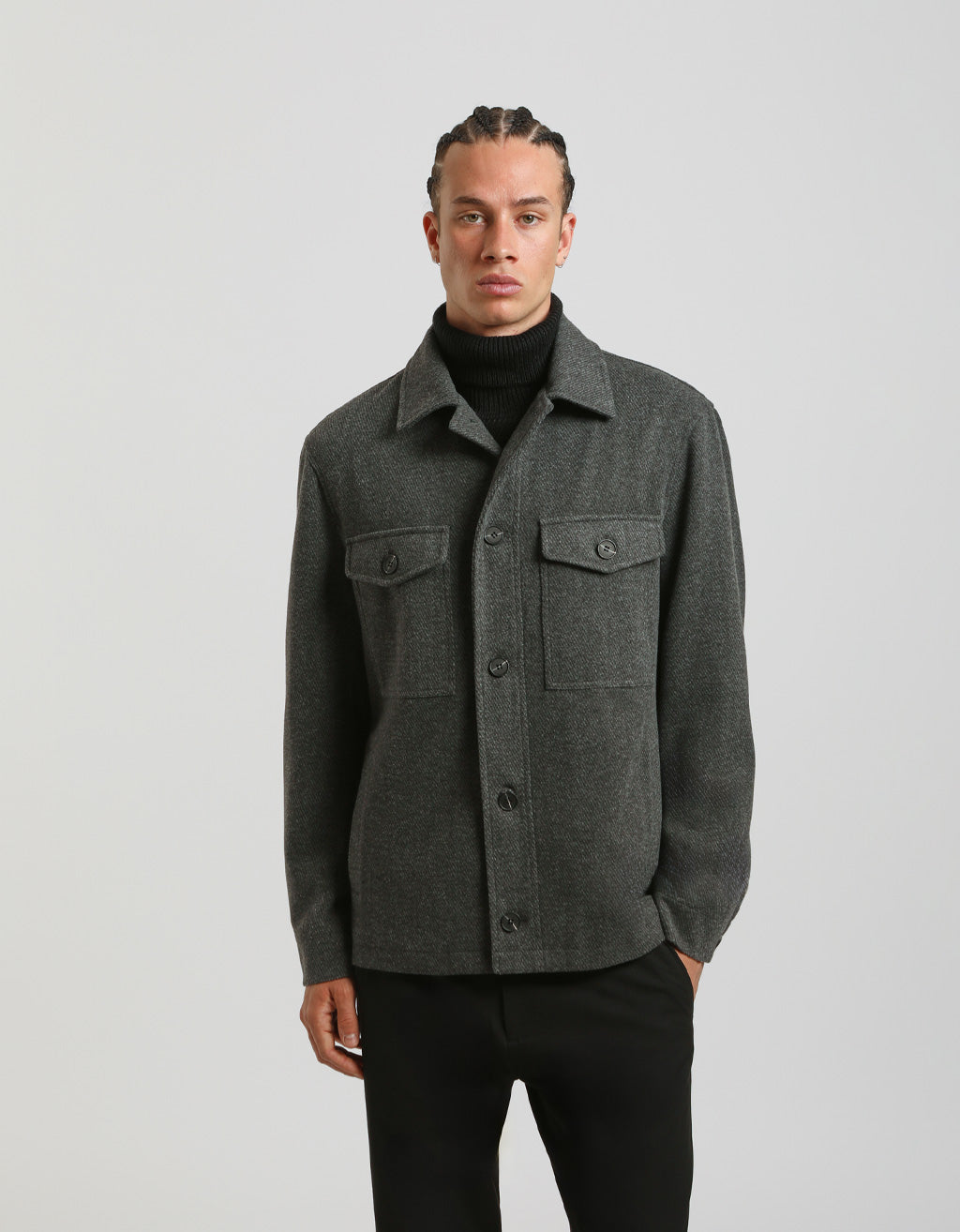 Giacca camicia con bottoni