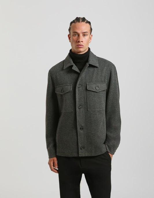 Giacca camicia con bottoni