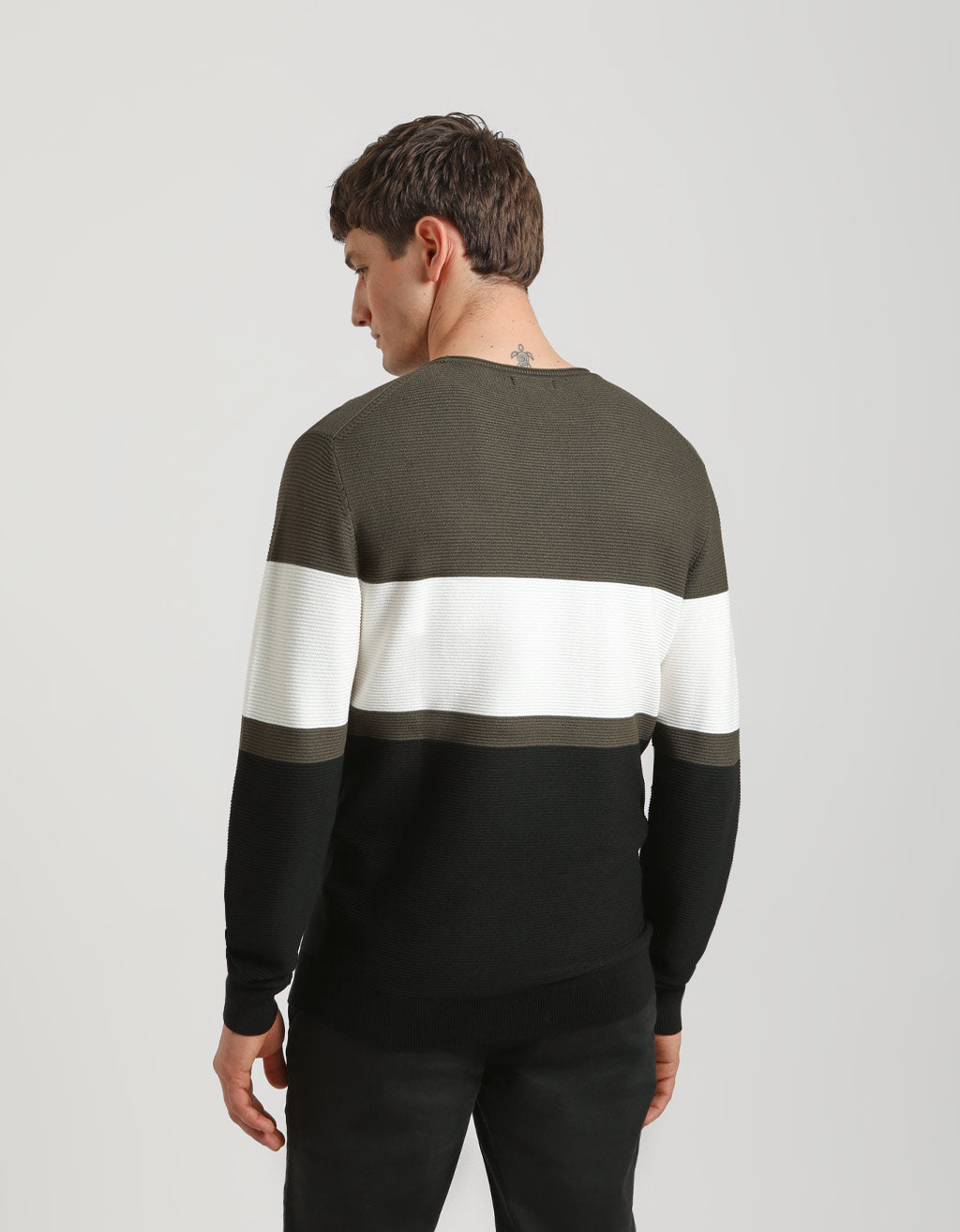 Maglia girocollo colorblock