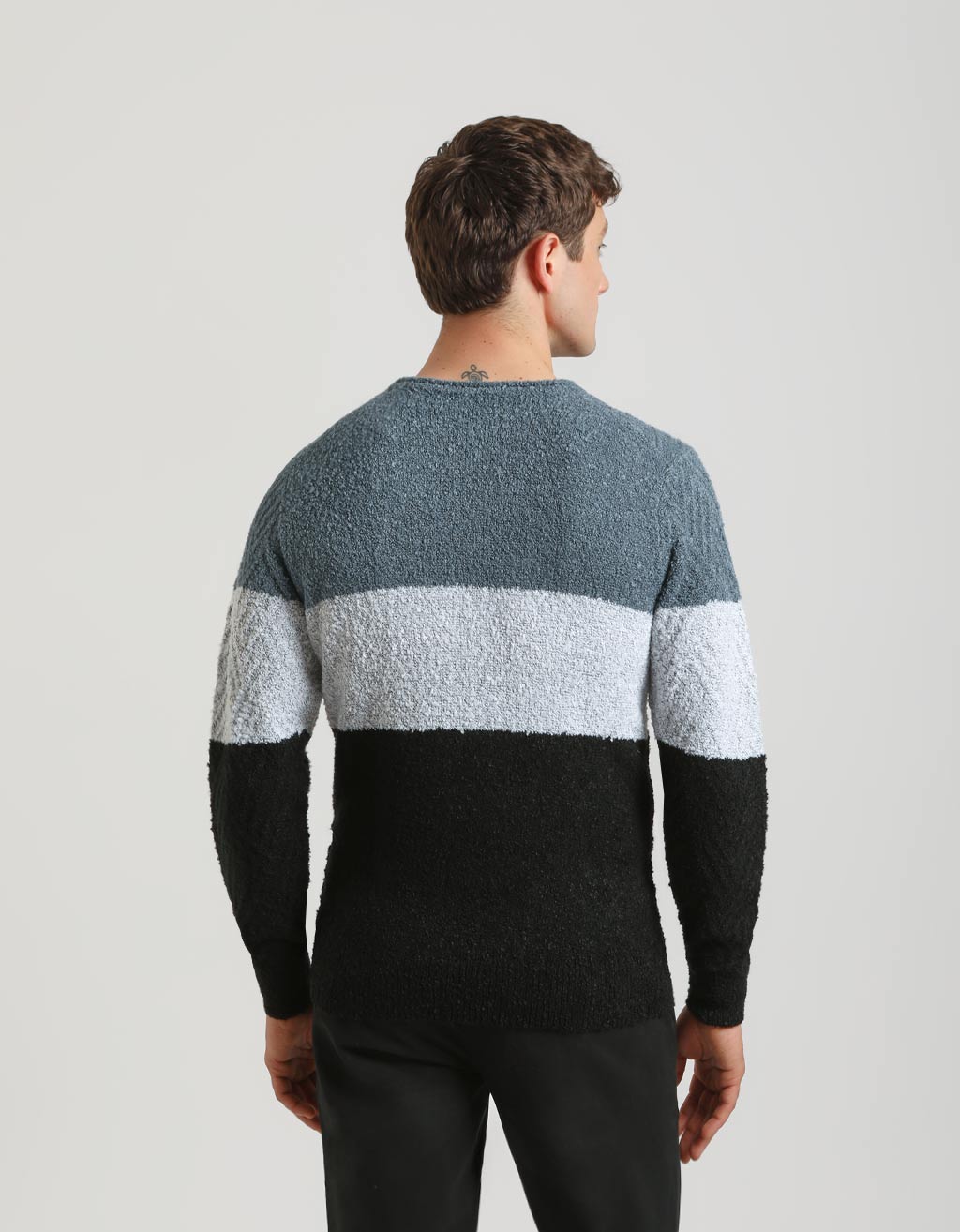 Maglia girocollo colorblock