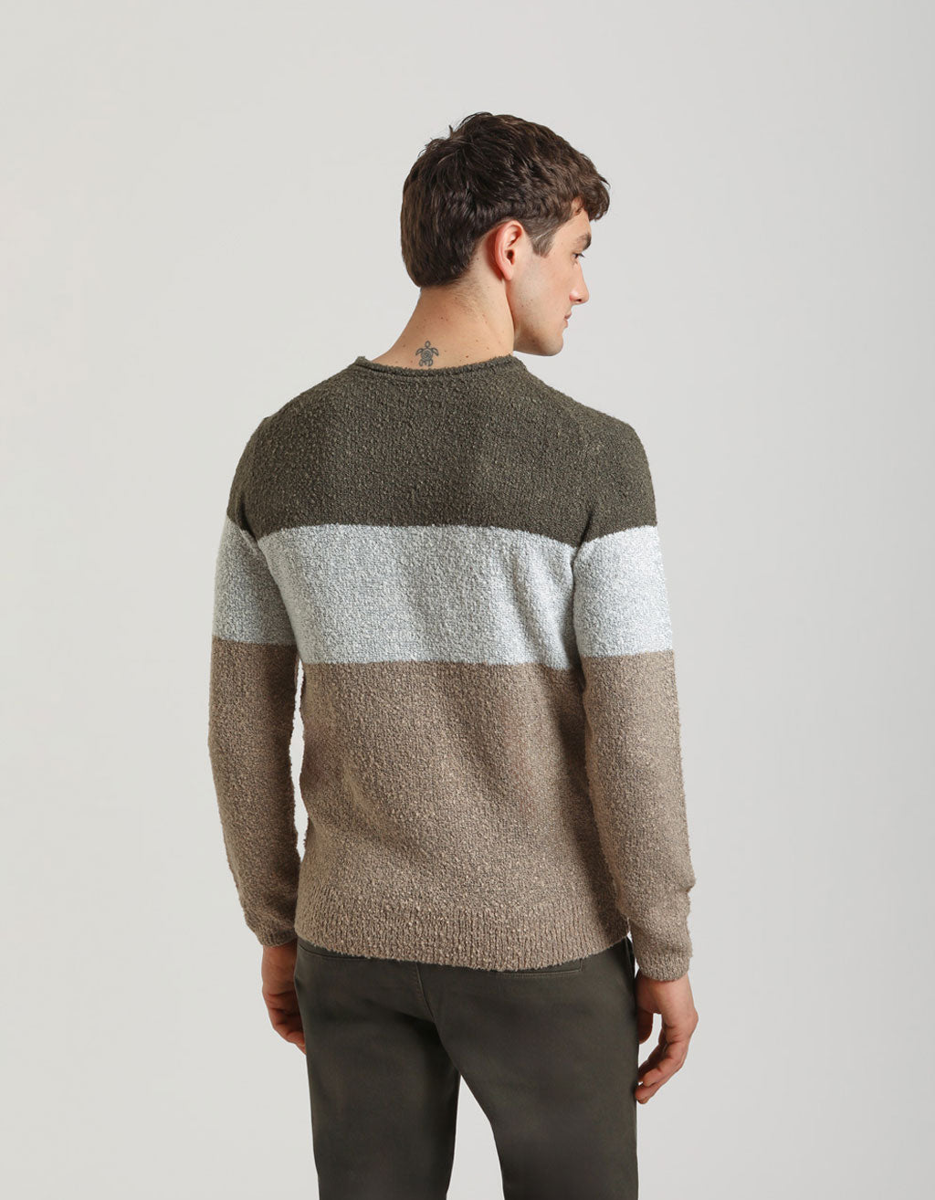 Maglia girocollo colorblock