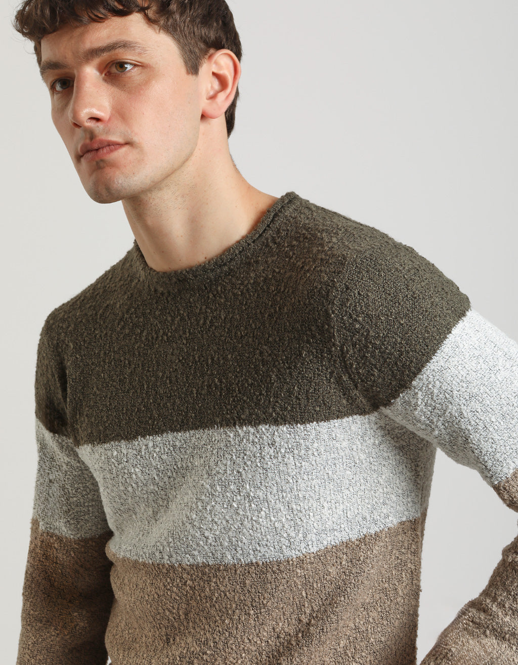 Maglia girocollo colorblock