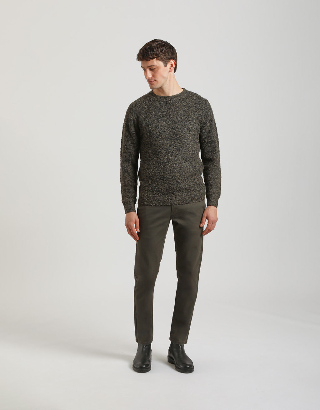 Pullover girocollo bouclè