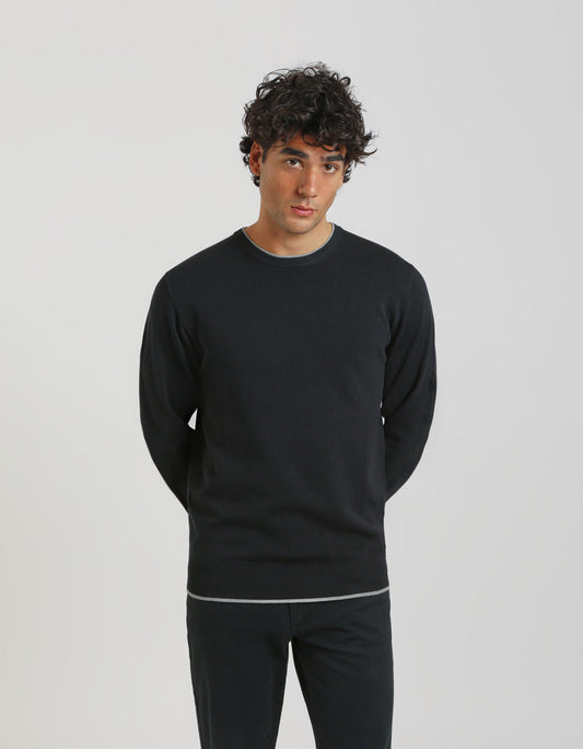 Maglia doppio collo basic