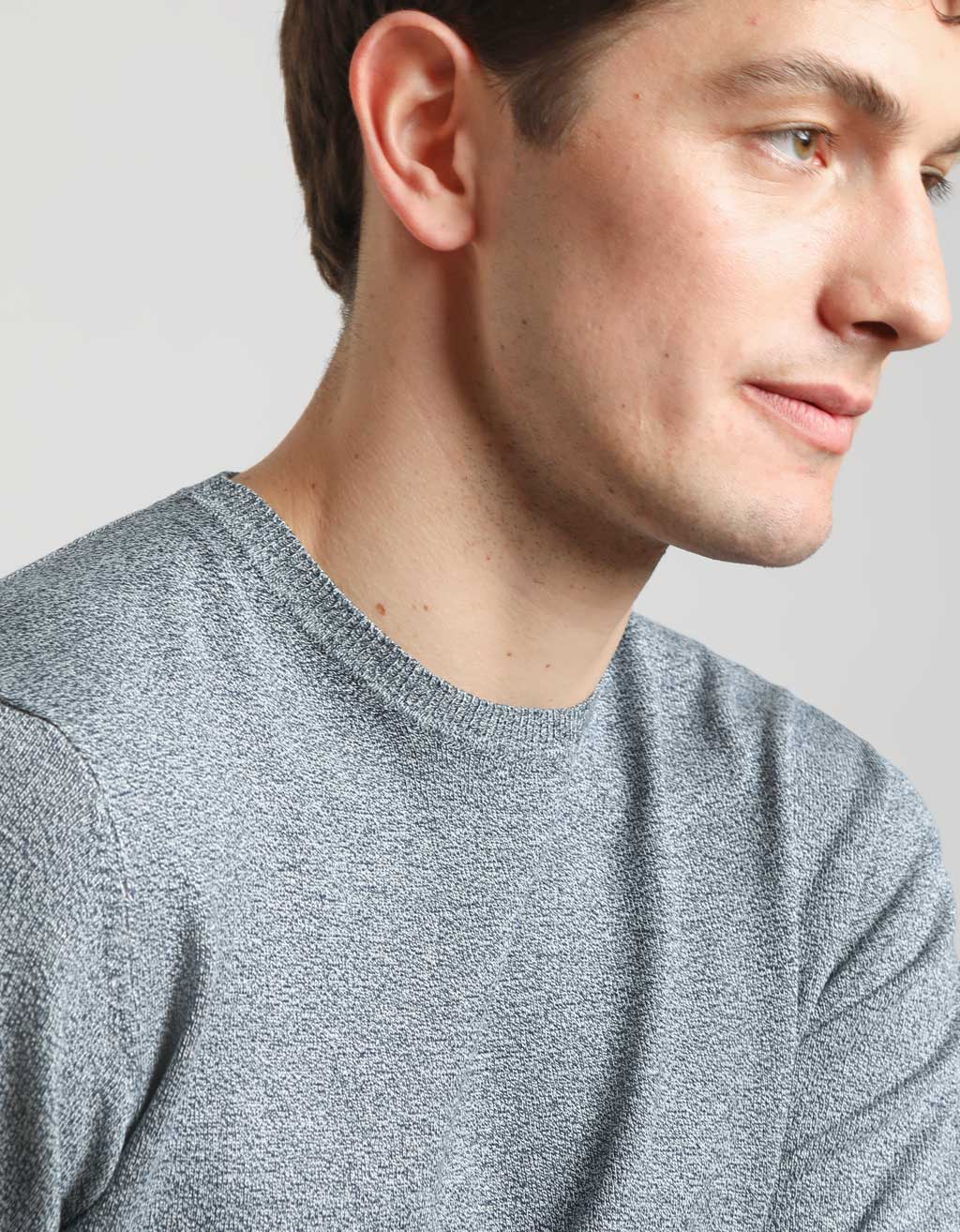 Maglia girocollo misto viscosa