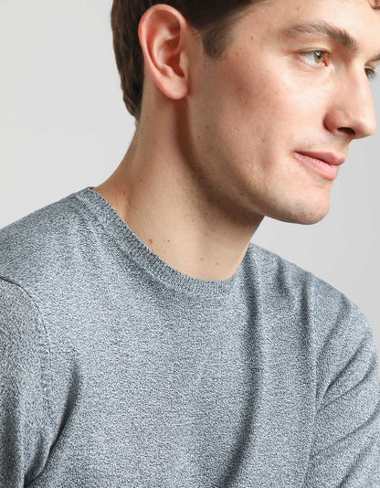 Maglia girocollo misto viscosa