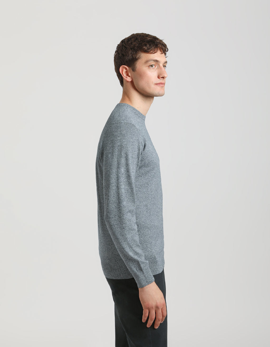 Maglia girocollo misto viscosa