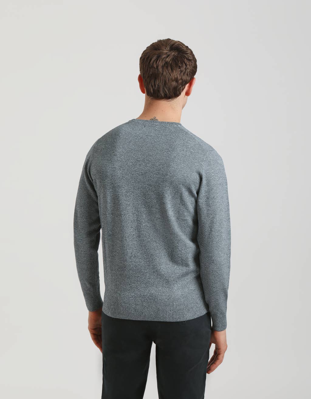 Maglia girocollo misto viscosa