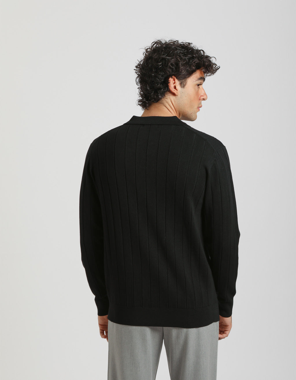 Polo manica lunga a coste