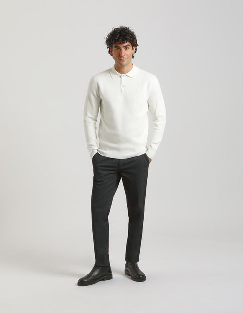 Pantaloni chino microfantasia