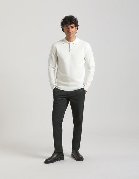 Pantaloni chino microfantasia