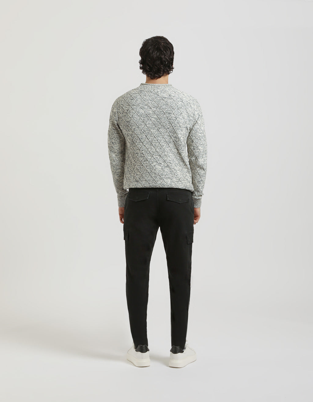 Pantaloni cargo con elastico alle caviglie