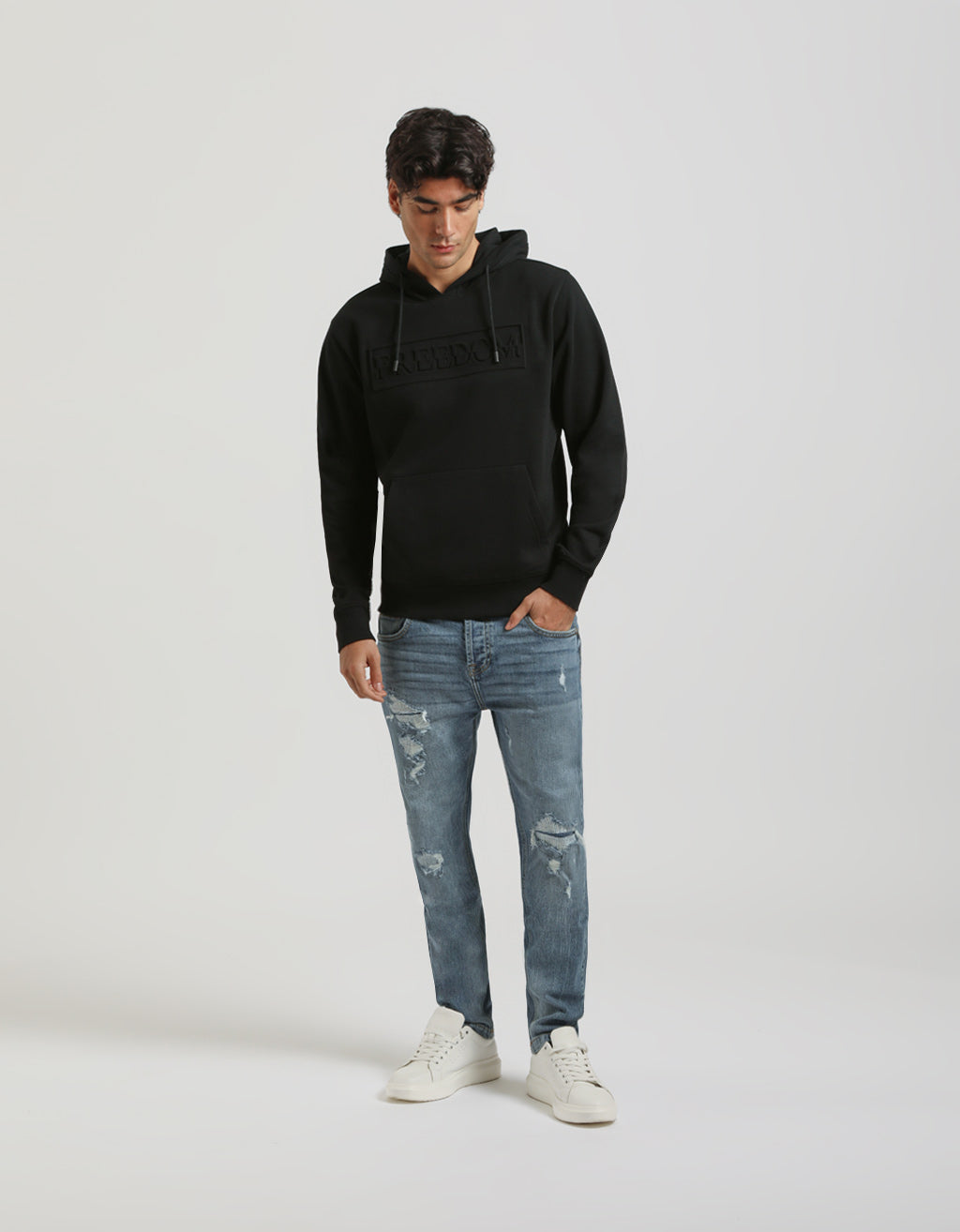 Felpa con cappuccio con stampa