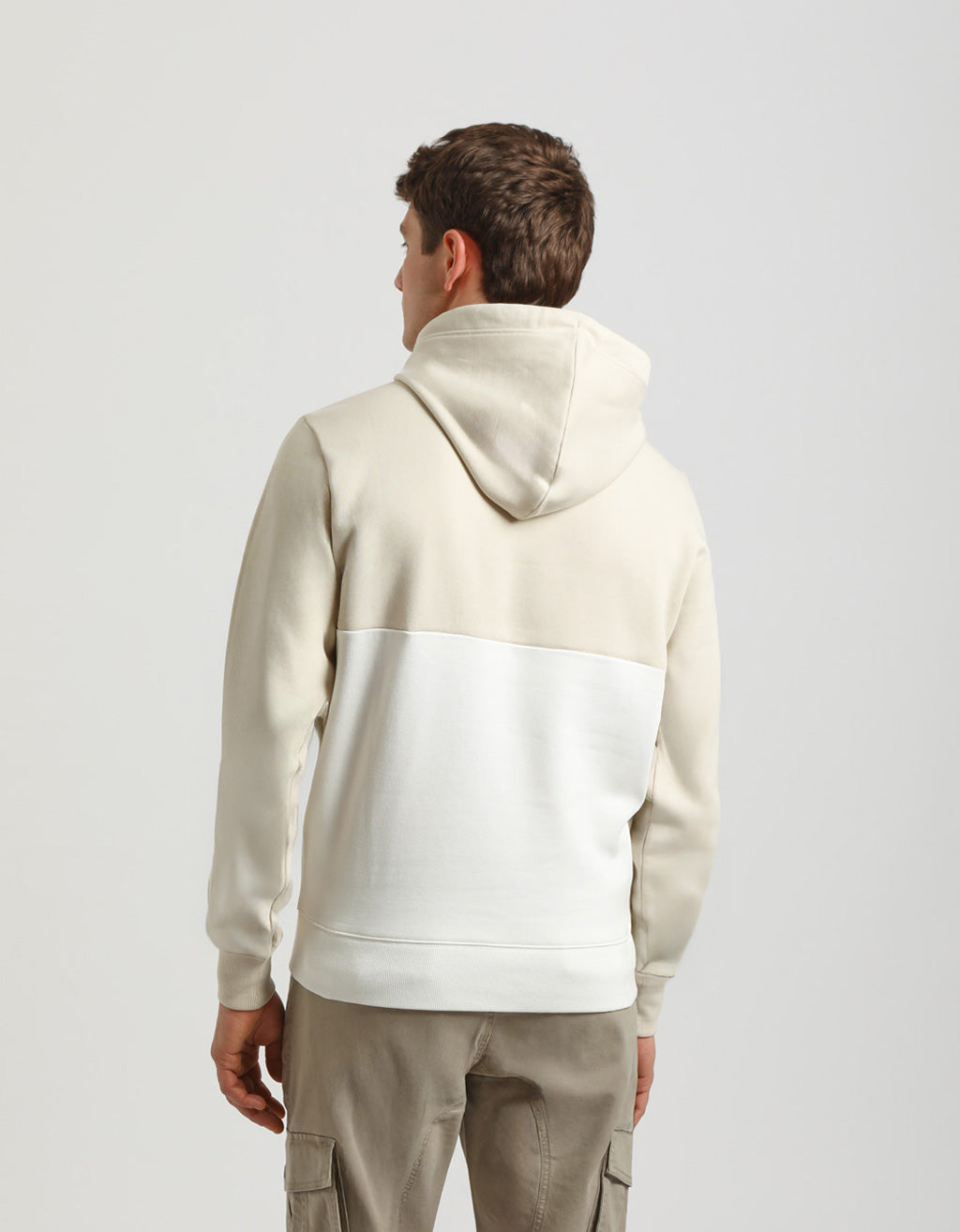 Felpa con cappuccio colorblock