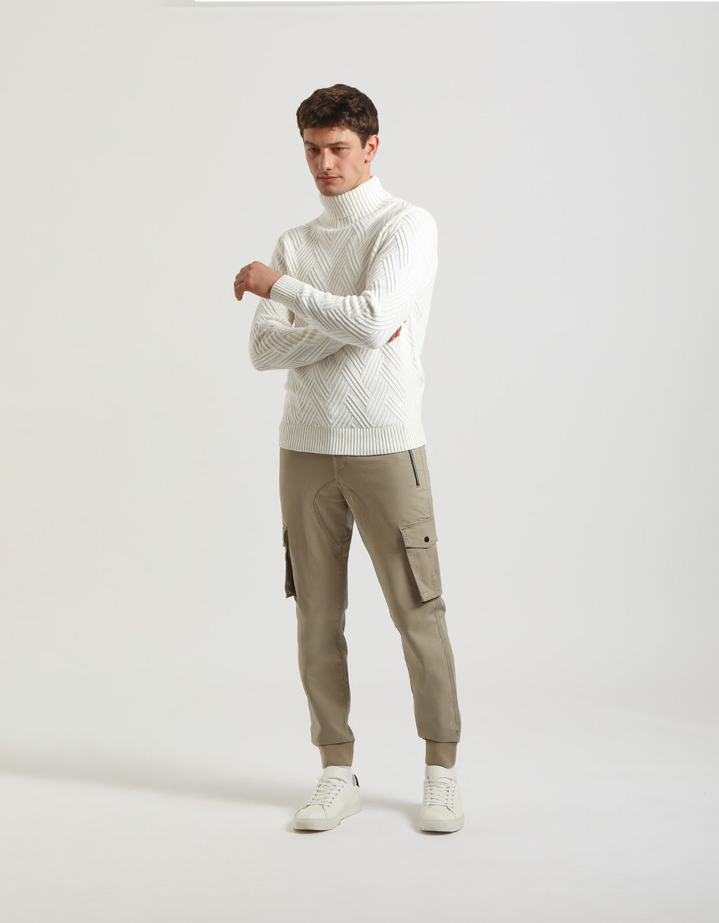 Maglia collo alto 100% cotone