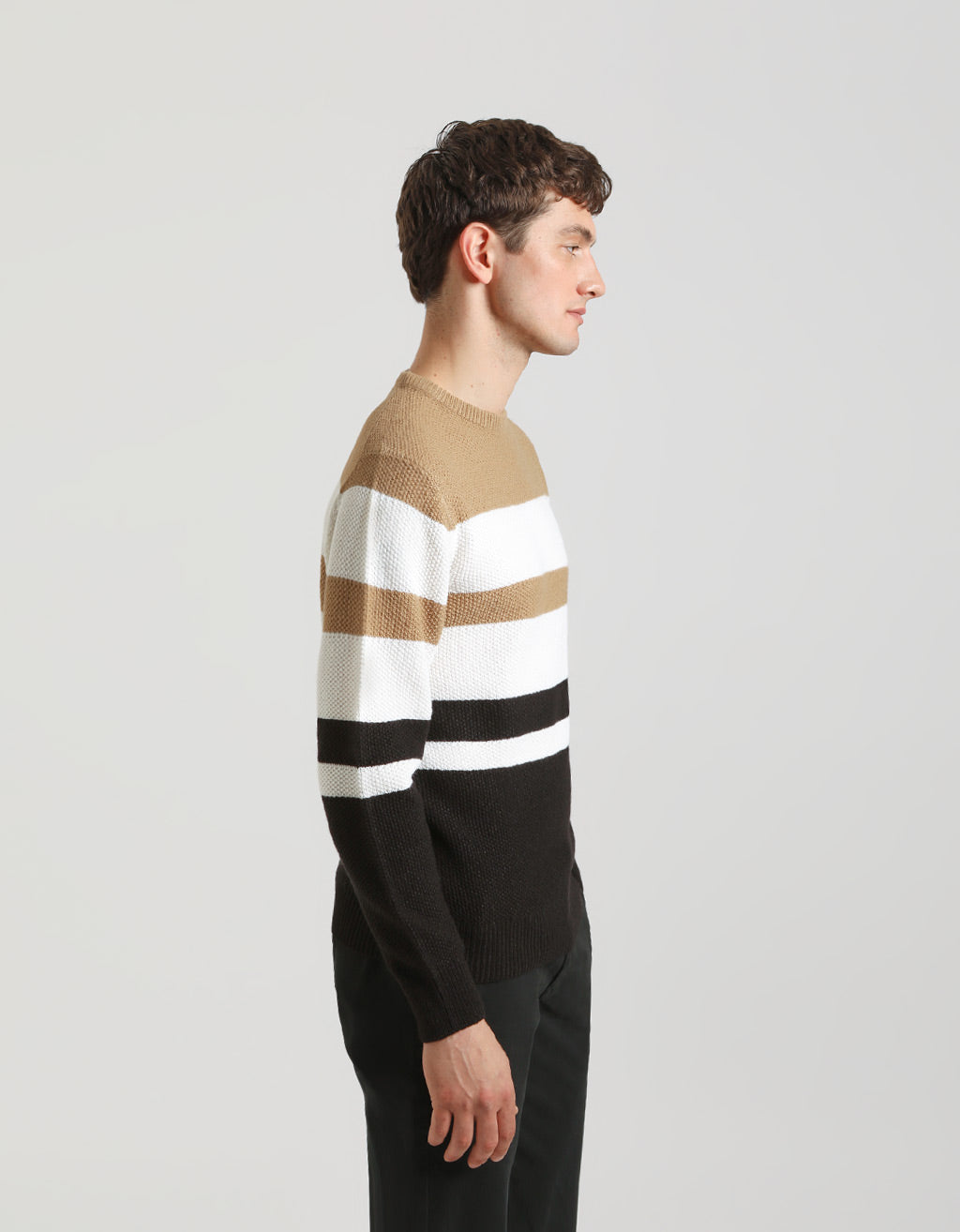 Maglia girocollo colorblock