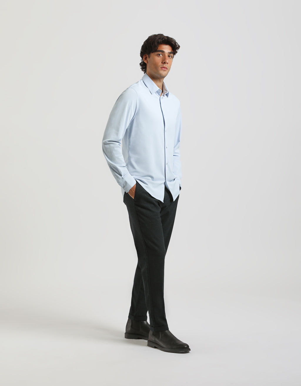 Pantaloni chino con fantasia a quadri