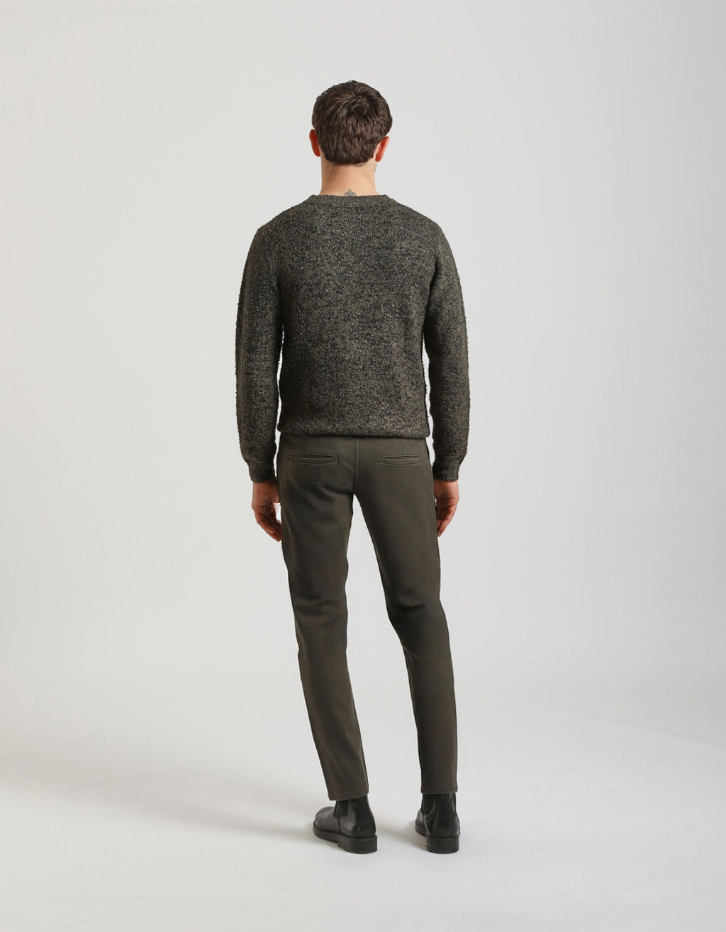 Pantaloni chino in cotone strutturato