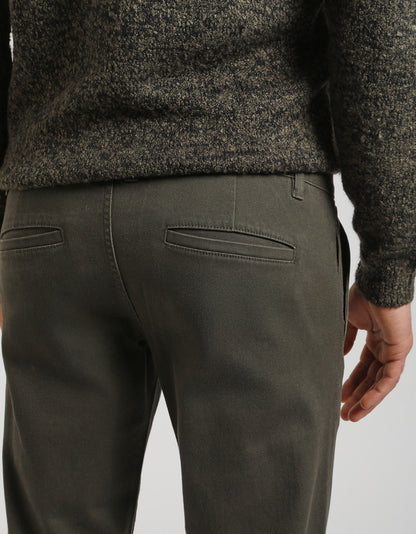 Pantaloni chino in cotone strutturato