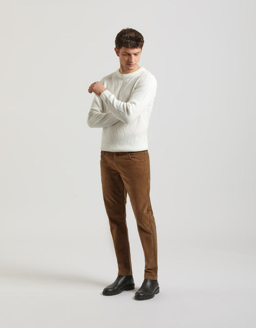 Pantaloni cinque tasche di velluto