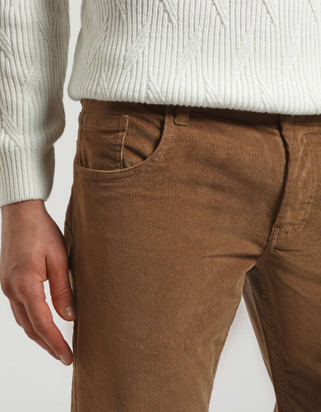 Pantaloni cinque tasche di velluto