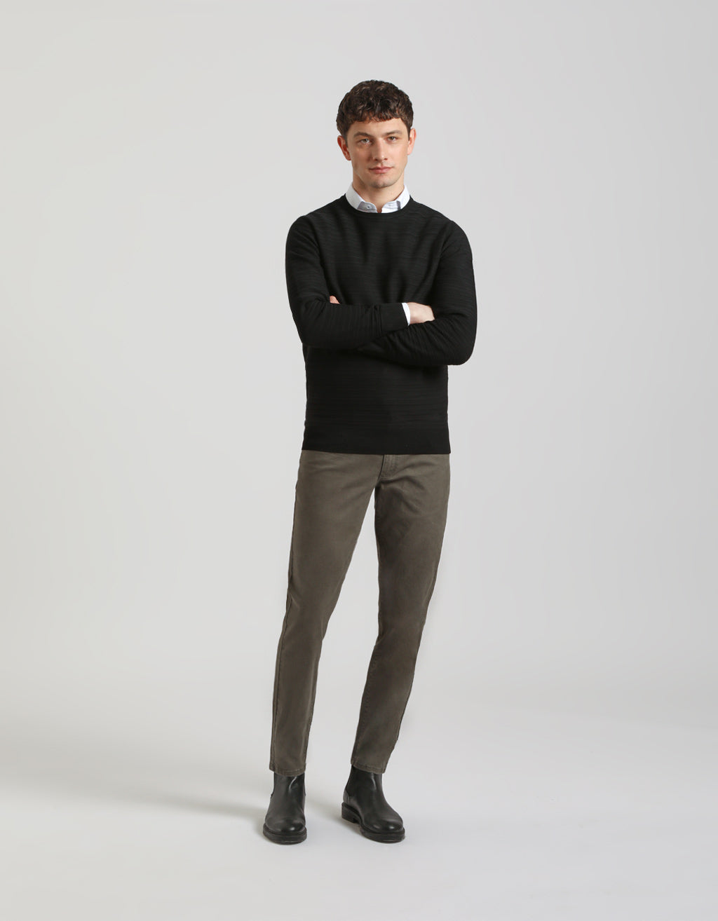 Maglia girocollo strutturata