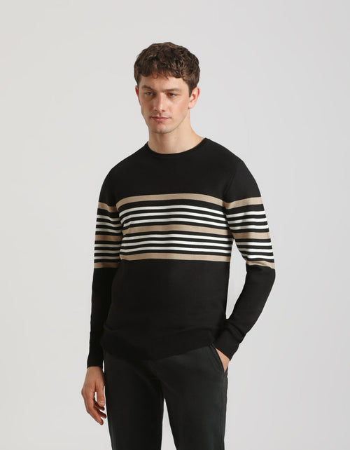 Maglia girocollo colorblock