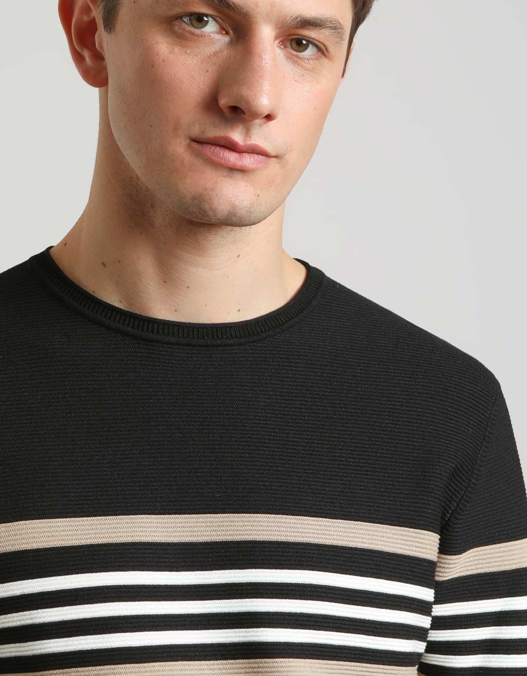 Maglia girocollo colorblock