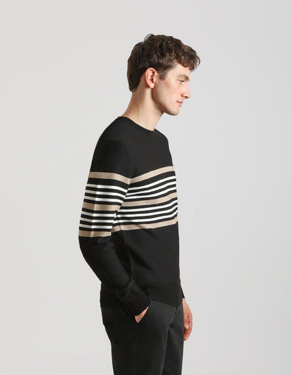 Maglia girocollo colorblock