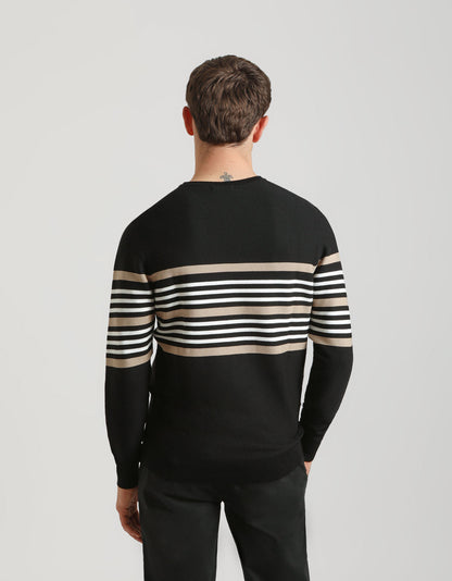 Maglia girocollo colorblock