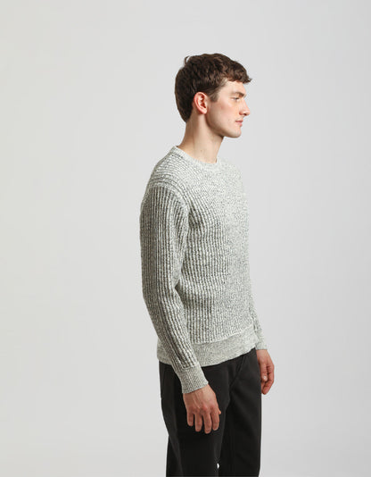 Maglia girocollo a coste 100% cotone